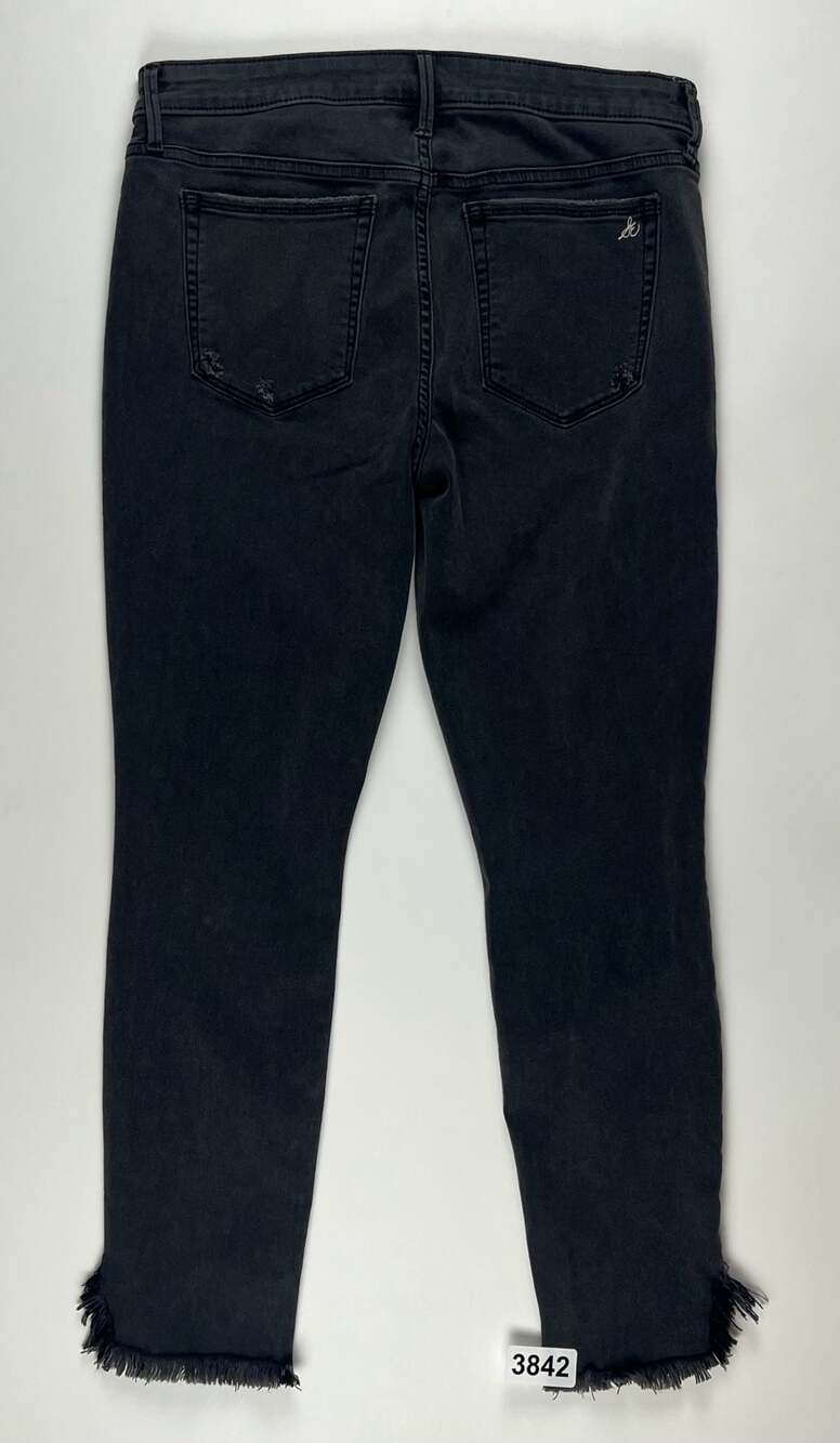 Sam Edelman The Kitten Mid Rise Distressed Black Jeans Size 30